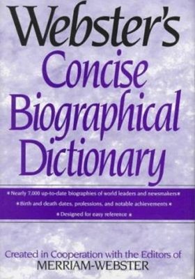 Webster's Concise Biographical Dictionary Hardcover