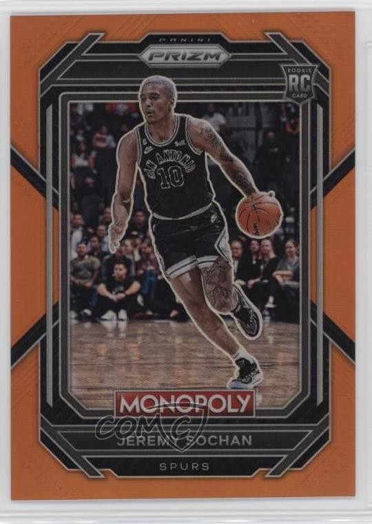 2022-23 Panini Prizm Monopoly Orange Prizm /124 Jeremy Sochan #80 k7n