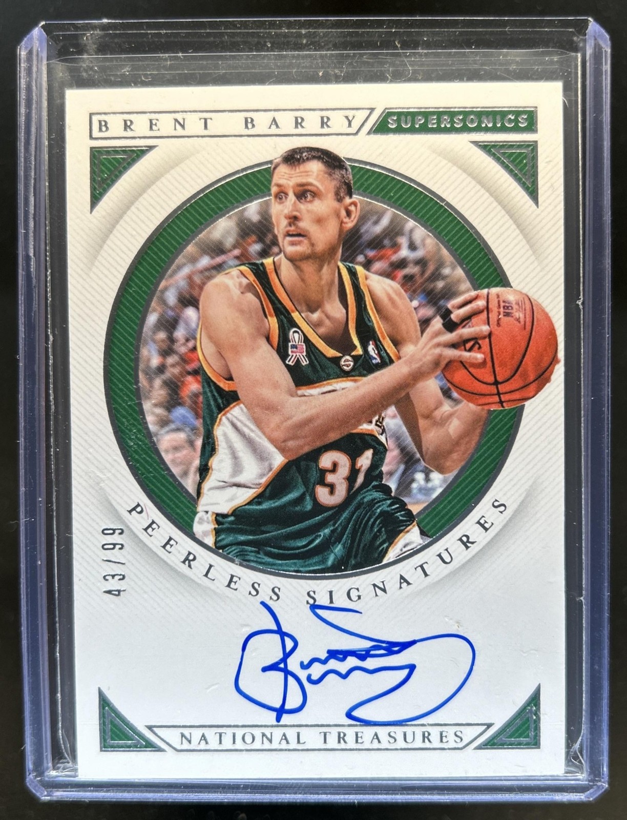 2018-19 Panini National Treasures Brent Barry Peerless Signatures Auto #/99