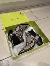 Ted Baker Snake Print Ankle Boots Size 4 - Excellent Condition