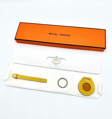 HERMES APPLE AIRTAG SCHLÜSSELANHÄNGER (2. GEN) - PAILLE - BRANDNEU VERPACKT