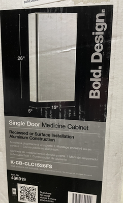 #ad KOHLER K CB CLC1526FS 15quot; W X 26quot; H Frameless Mirrored Medicine Cabinet $99.99
