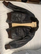 Vintage L.L. Bean Jacket Mens 44 Brown Leathe...