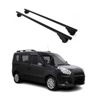 DachträGer GrundträGer FüR Fiat Doblo 2010-2022 75Kg Stahl Schwarz 2 Tlg