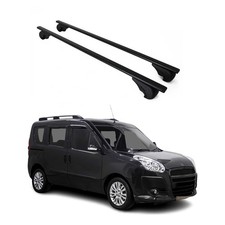Dachträger Grundtäger für Fiat Doblo 2010-2022 75kg Metall Schwarz 2 tlg