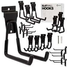 Slatwall Hooks and Slatwall Accessories - 20 Pack Premium Heavy Duty Single a...