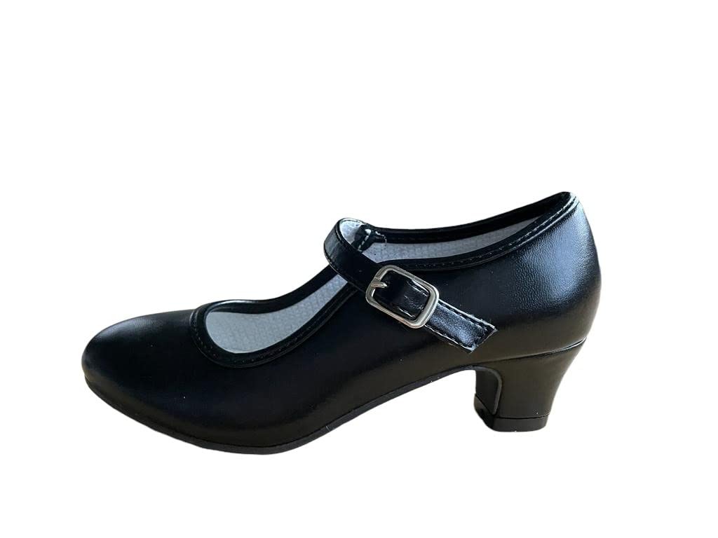 Zapatos de Baile Flamenco Español Negro para Niña