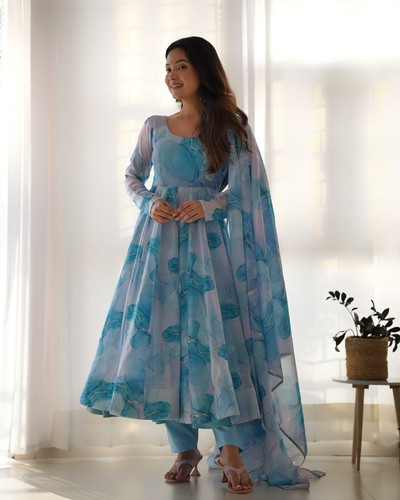 SALWAR KAMEEZ PAKISTANI INDIAN WEDDING PARTY DRESS SHARARA WEAR  BOLLYWOOD SUIT - Picture 11 of 13
