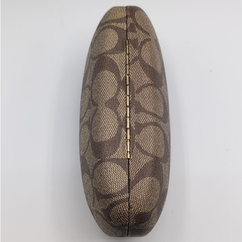 COACH Glasses Case ONLY Signature Hard Clam Shell Eye Sunglasses Brown - Bild 4 von 4
