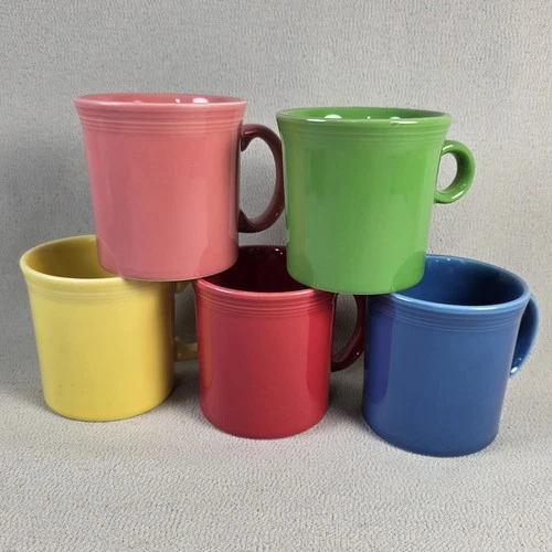 Fiesta Fiestaware Lot of 5 Coffee Mugs Cups O Ring Handle Various Colors