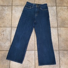 VTG 70s Union USA Lee Jeans Womens/girls 25/23 High Rise Straight Dk Blue Denim