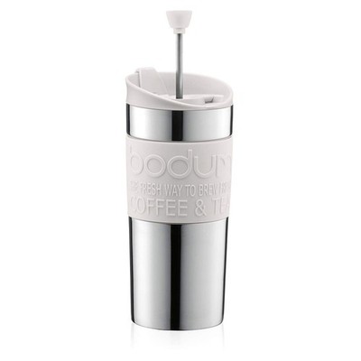 Bodum Travel Press Kaffeemaschine, Vakuum, klein, 0,35 Liter - l, weiß 