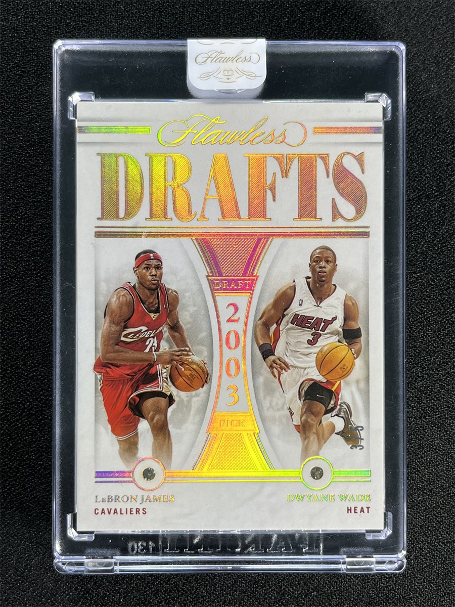 3/5 JSY# 1/1 2022-23 Flawless LeBron James/Dwyane Wade Gold Drafts Dual Diamond