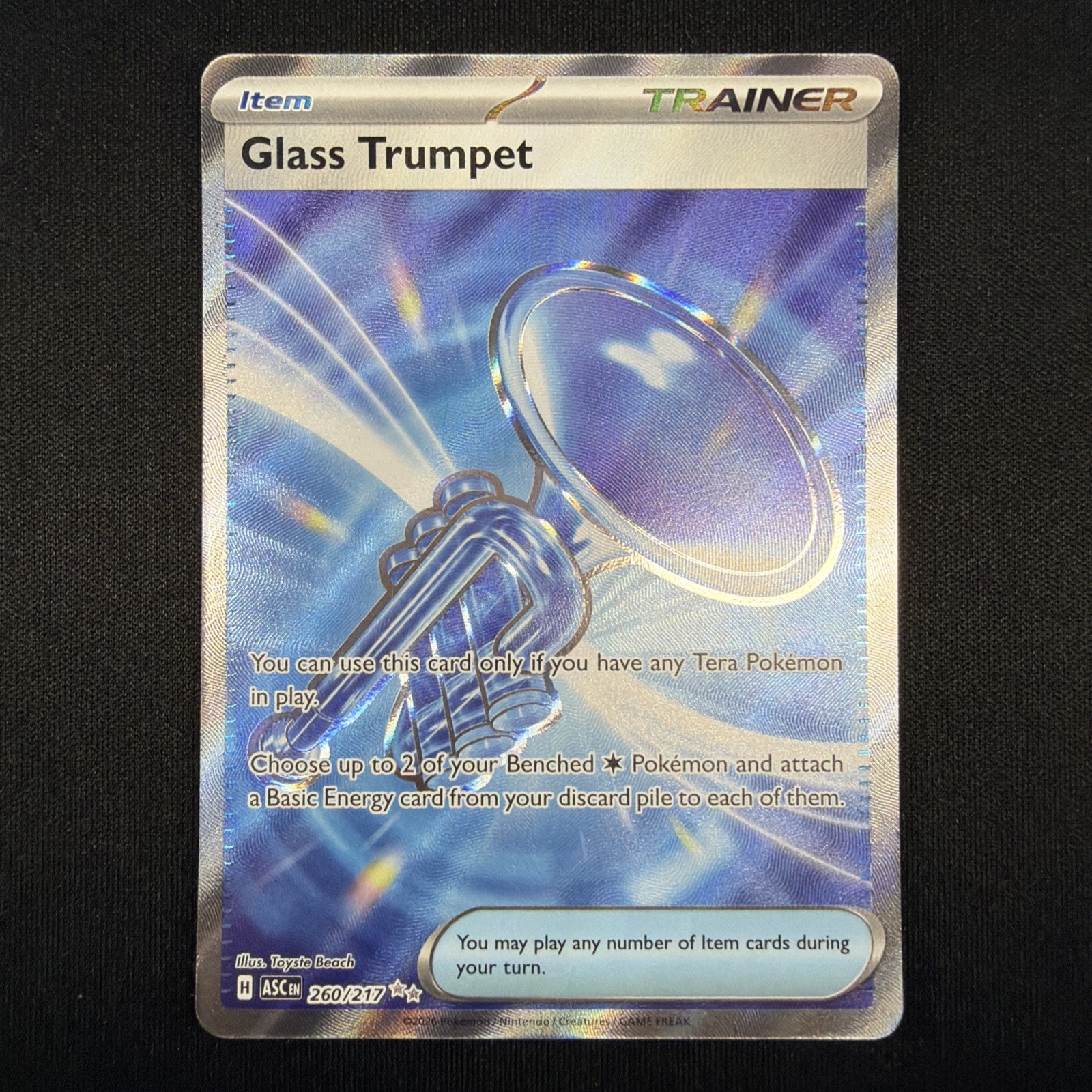 Pokemon Glass Trumpet 260/217 Me: Ascended Heroes Ultra Rare Holo