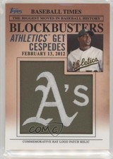 2012 Topps Update Blockbusters Hat Logo Patch Yoenis Cespedes #BP-13 Patch 0f1q