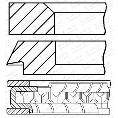 Piston Ring Kit GOETZE 08-424800-10 INFINITI FX 3.7 2008-2013
