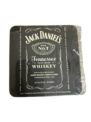 New Jack Daniels Whiskey Cardboard Drink Coasters Black Old #7 Bar #100 Pack