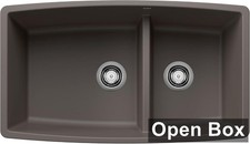 BLANCO 443125 - PERFORMA SILGRANIT 60/40 Double Bowl Kitchen Sink, Volcano Gray