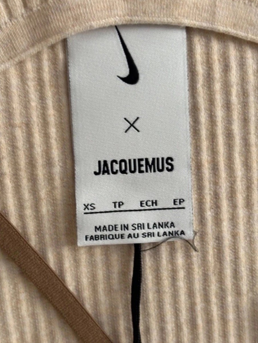 Nike x Jacquemus Le Body Short Romper Beige NWT Size XS W/ White