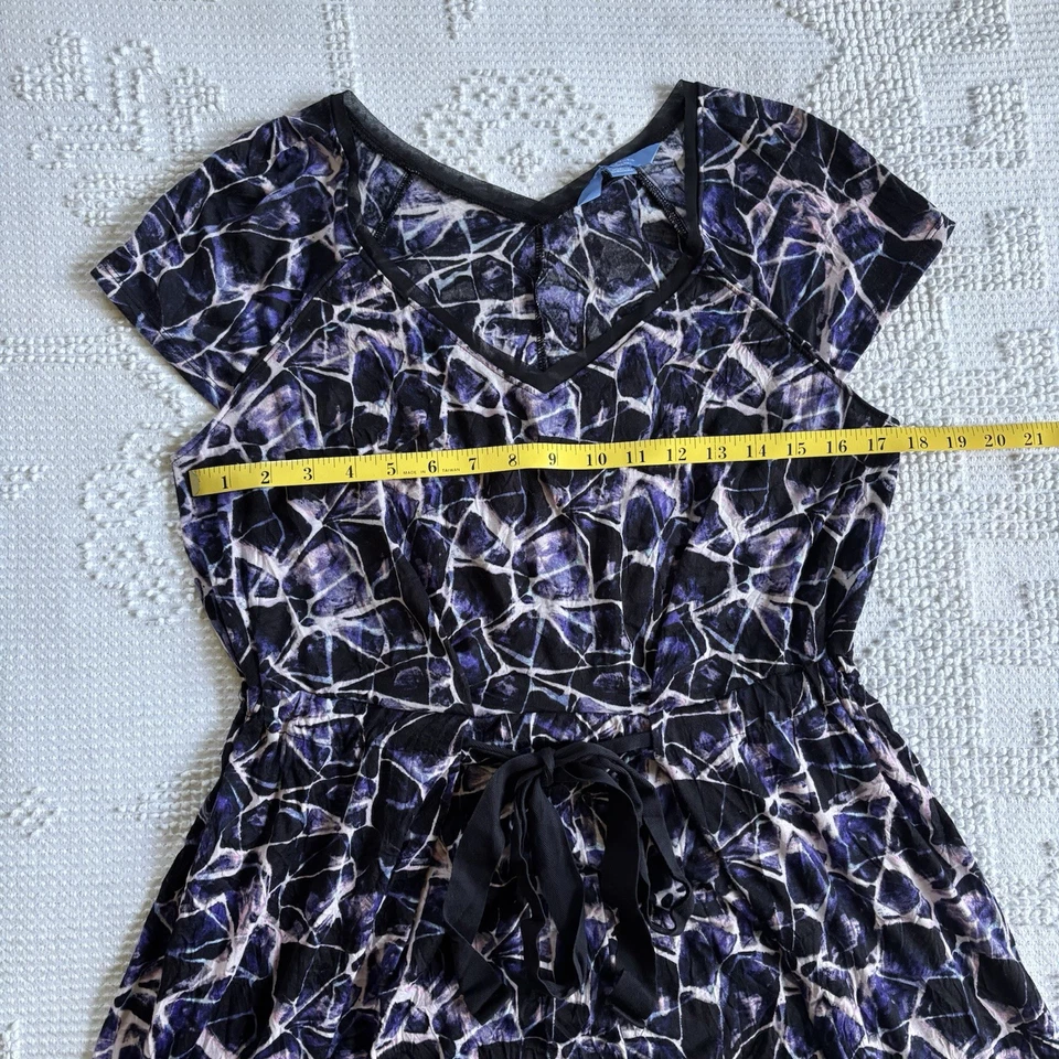 Просто Вера Вера Wang женщин размер средний короткий рукав галстук спереди midi платье - Изображение 2 из 4