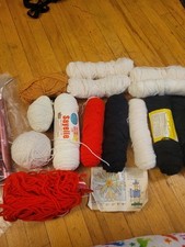 Lot Assorted Vintage Yarn And Assorted Knitting Crochet Sewing Needles