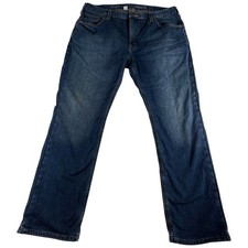 Carhartt Relaxed Fit Straight Leg Work Jeans Mens 38x32 Blue Denim Medium Wash