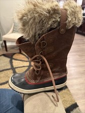 Sorel Joan of Arctic Winter Boots Womens Size 7 Brown Fur EUC