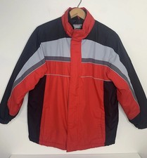 Rothschild Boys Youth Winter Coat Size Large 14/16 Red/Black Full Zip Warm