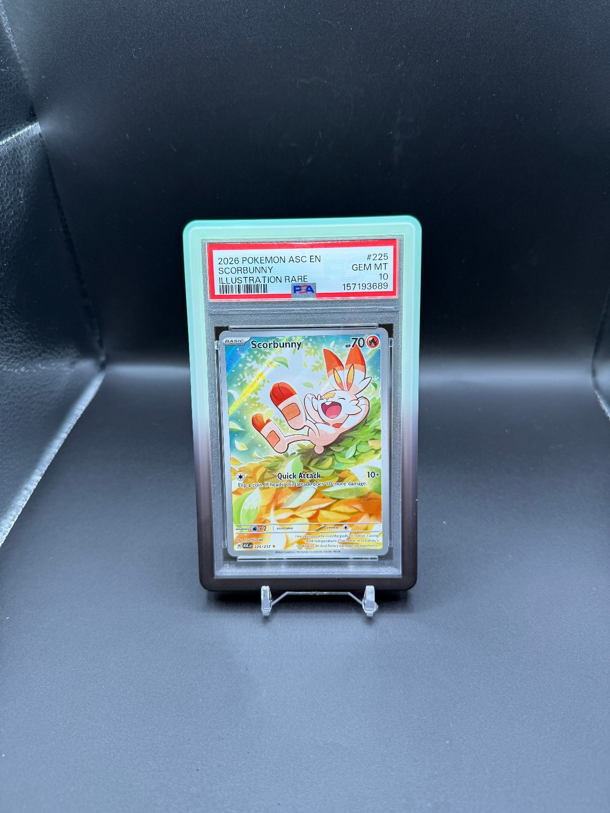 Scorbunny IR 225/217 Ascended Heroes PSA 10 Gem Mint 2026 Illustration Rare