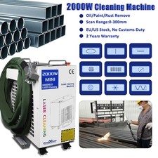   US Ship  2000W Fiber Laser Cleaning Machine Rust Oil Paint Removal Machine 220V
