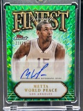 2024 Topps Finest Metta World Peace Auto /75 Los Angeles