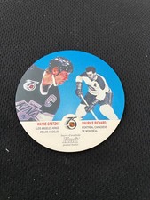 WAYNE GRETZKY & MAURICE RICHARD KRAFT ODD BALL 1991 DISC OPC HOCKEY CARD