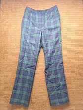 Pendleton Pants Women  s Size 10 100 Wool Polyester Lined Blue/Green Plaid