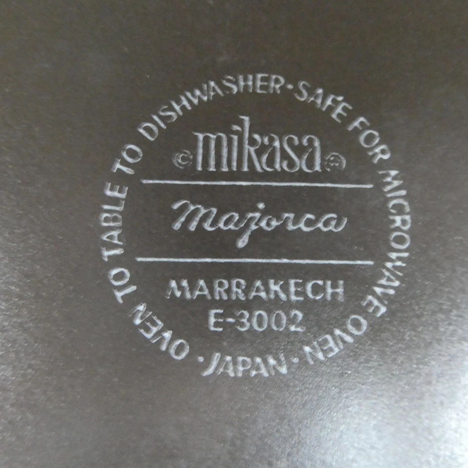 Juego de 4 platos de cena Mikasa Mallorca Marrakech E-3002 gres marrón Japón Foto 4 de 4