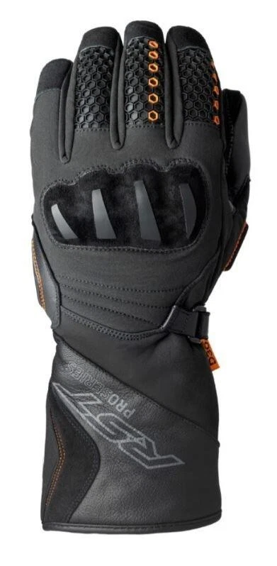 RST Pro Series Artic WP Motorcycle Gloves Laminate Primaloft Gold Black 3664