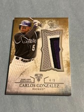 2015 Topps Triple Threads - Unity Jumbo Relics Carlos Gonzalex #UJR-CGO Gold 4/9