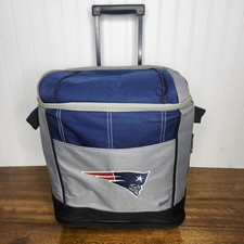 New England Patriots Rolling Cooler 15" Tall 14" Wide 12" Deep C Pics Read Descr