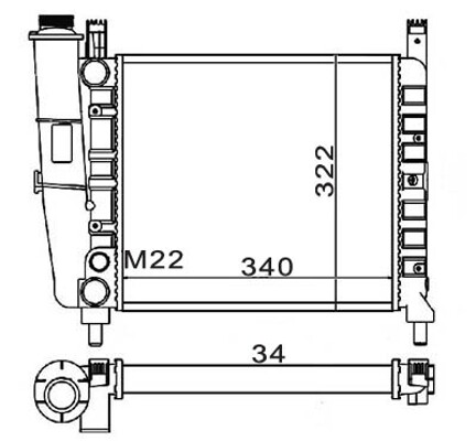 Hart KüHler WasserküHler MotorküHler Passend FüR Fiat Uno 146A/E 45 I.E 1.0-image