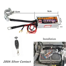 12V 200A Car Battery Disconnect Automatic Cut Off Isolator Switch with Remote
