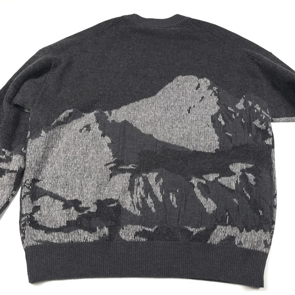 $248 HUGO BOSS Sermatt Wool & Mohair Dark Gray Oversized Sweater Mens Size XL - Image 2 of 4