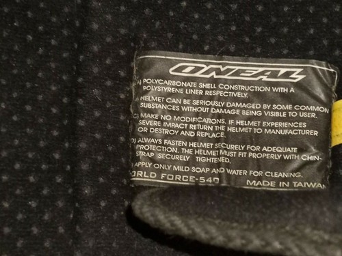 O'neal World Force 540 Snell M95 DOT XL Motorcycle Helmet - Picture 7 of 11