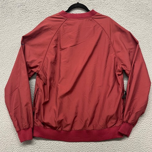 Vintage Nike Golf Jacket Mens L Crimson Red Windbreaker Pullover Grandpa - Picture 13 of 15
