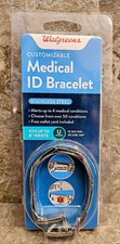 Medical ID Bracelet One Size Fits All Unisex Customizable Stainless Steel New