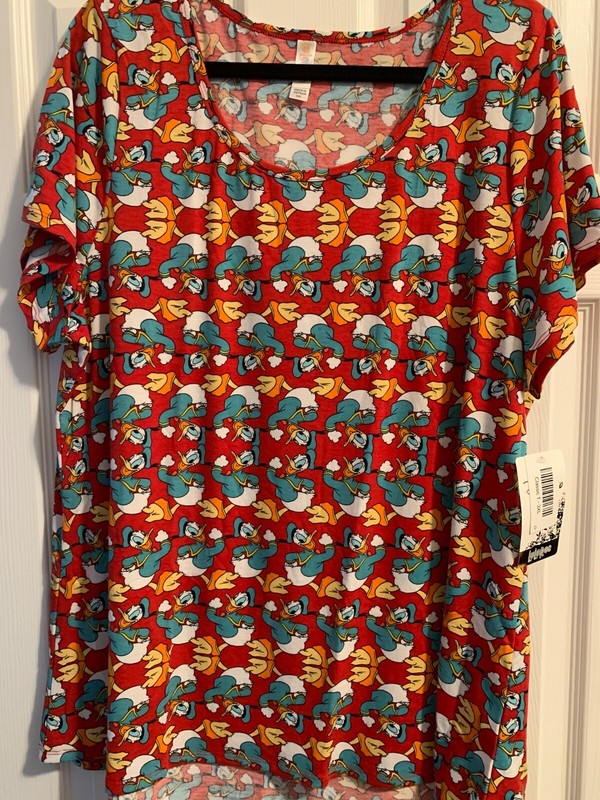 NWT LuLaRoe Disney Classic T Shirt Size 3xl Multi-color Donald Duck