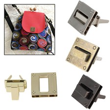 Square Shape Clasp Turn Lock Twist DIY Handbag Bag Hardware Purse Replaceable