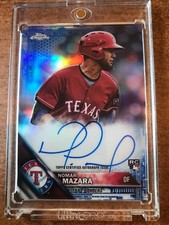 2016 Topps Chrome BLUE REFRACTOR Nomar Mazara Rookie Autograph RC AUTO 23/150