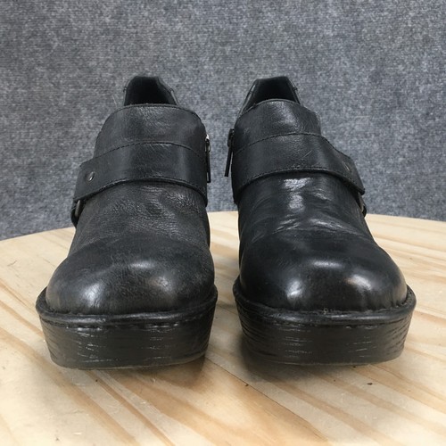 Born Shoes Womens 8M Dollie Platform Clog Black Leather Casual Block Heel D14403 - Picture 7 of 17