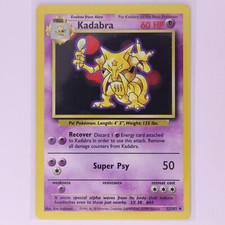 Pokemon TCG Kadabra Base Set 32/102 Regular Unlimited Uncommon