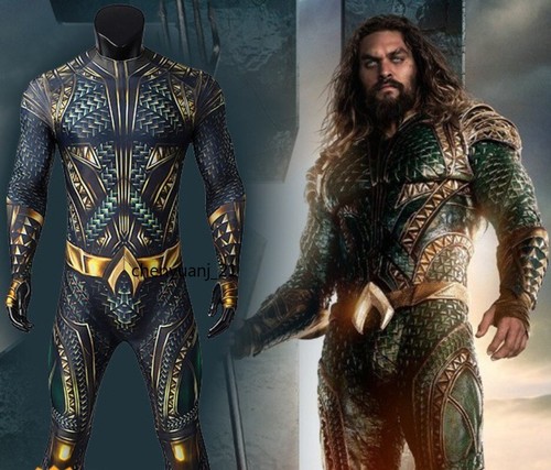 Anime Aquaman Costume Arthur Curry Cosplay Jumpsuit Superhero Halloween Outfits - 第 1/10 張圖片