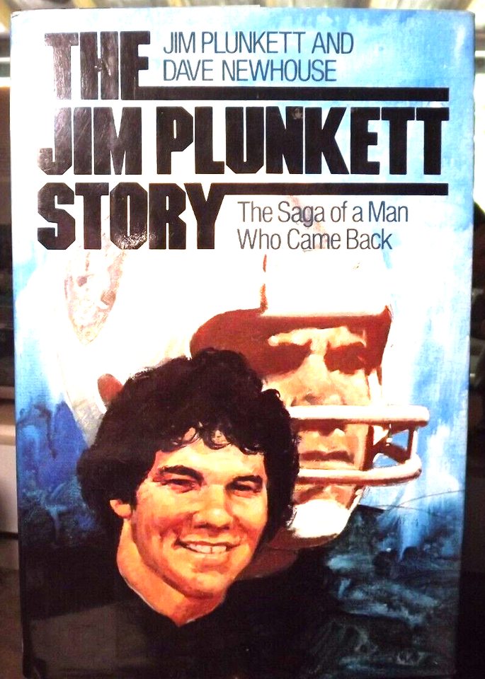 The Jim Plunkett Story (1981) HC.DJ. 1st. Plunkett Signed Ed. Very